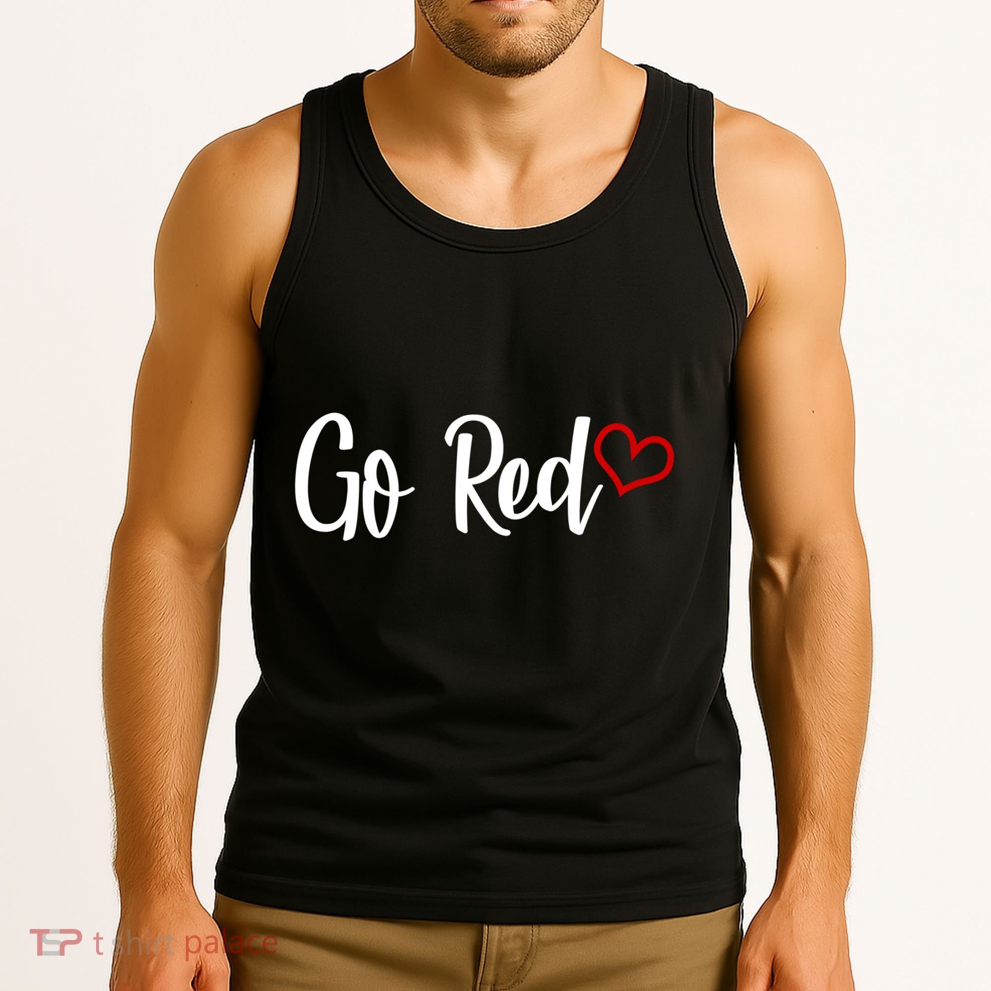 Go Red Heart Health Awareness Logo Tank Top