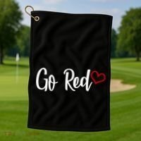 Go Red Heart Health Awareness Logo Golf Towel thumb 1