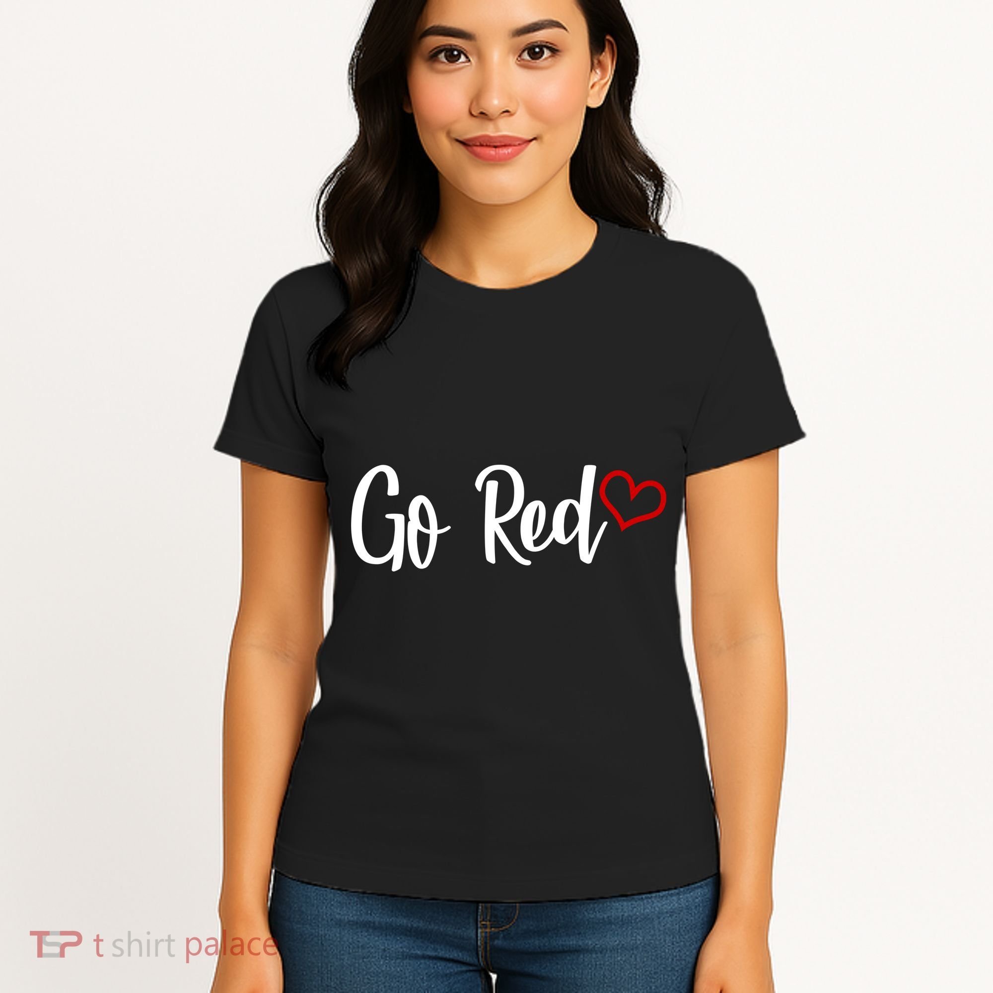 Go Red Heart Health Awareness Logo Women's T-Shirt