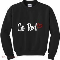 Go Red Heart Health Awareness Logo Kids Sweatshirt thumb 0