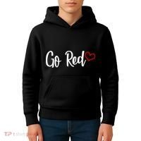 Go Red Heart Health Awareness Logo Kids Hoodie thumb 4