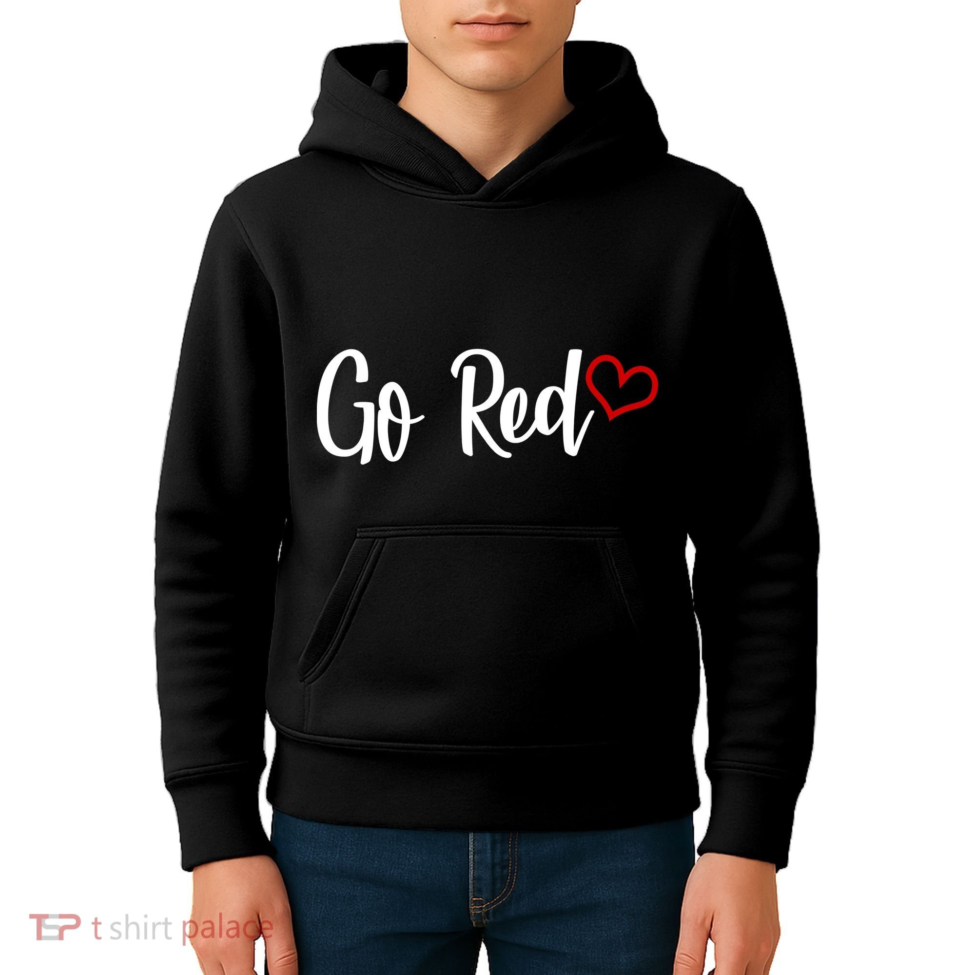 Go Red Heart Health Awareness Logo Kids Hoodie