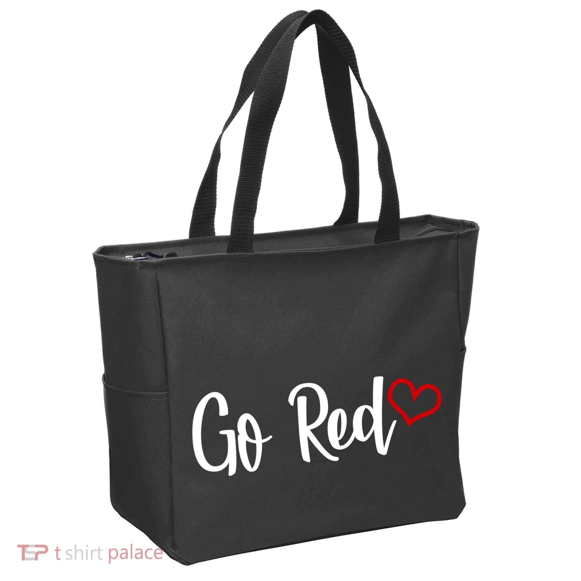 Go Red Heart Health Awareness Logo Tote Bag