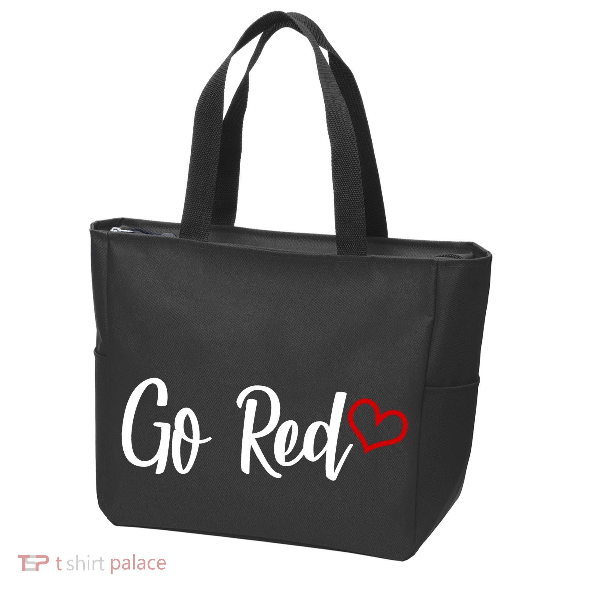 Go Red Heart Health Awareness Logo Tote Bag