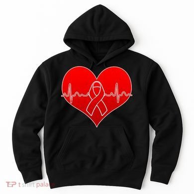 Go Red Heart Health Awareness Pulse Hoodie