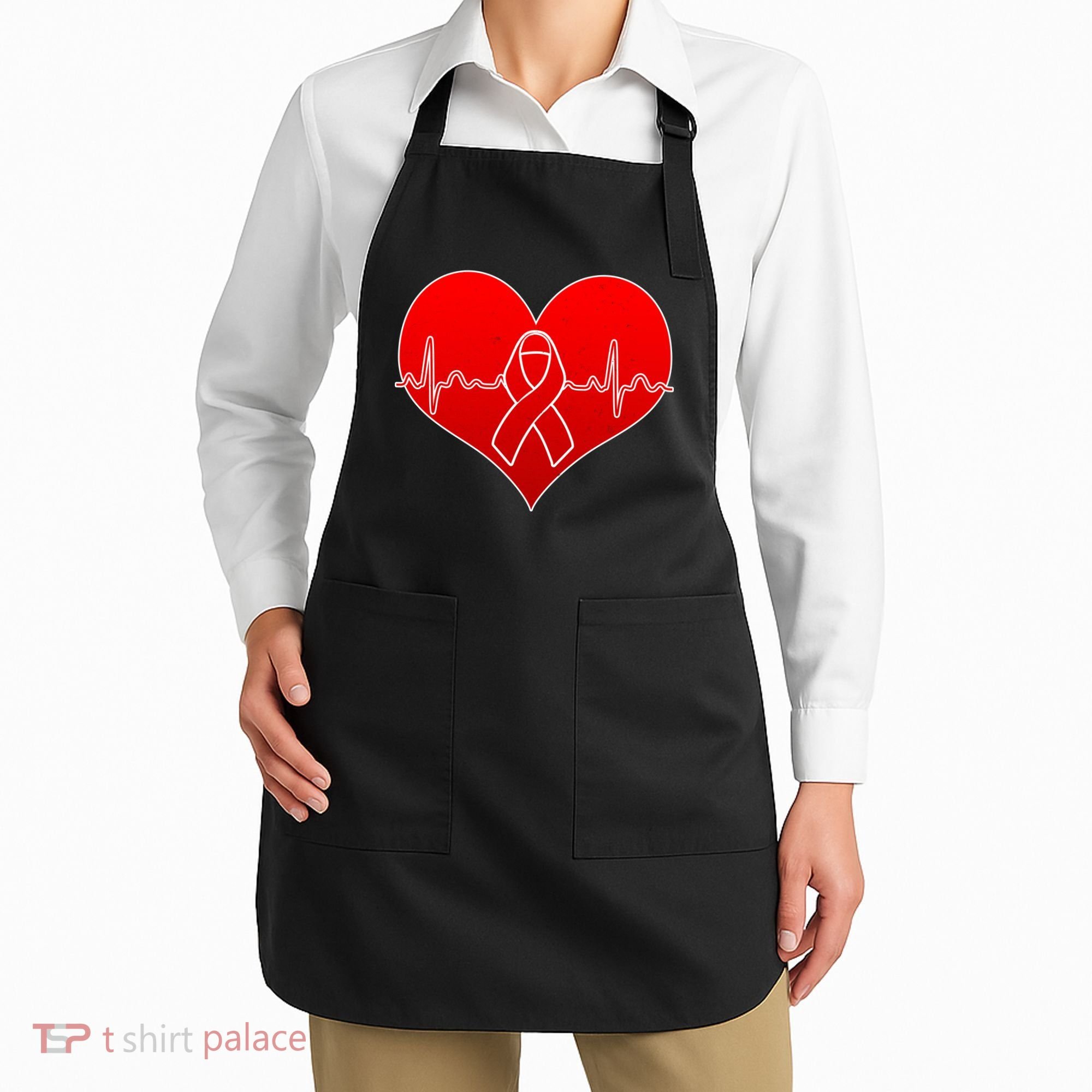 Go Red Heart Health Awareness Pulse Apron