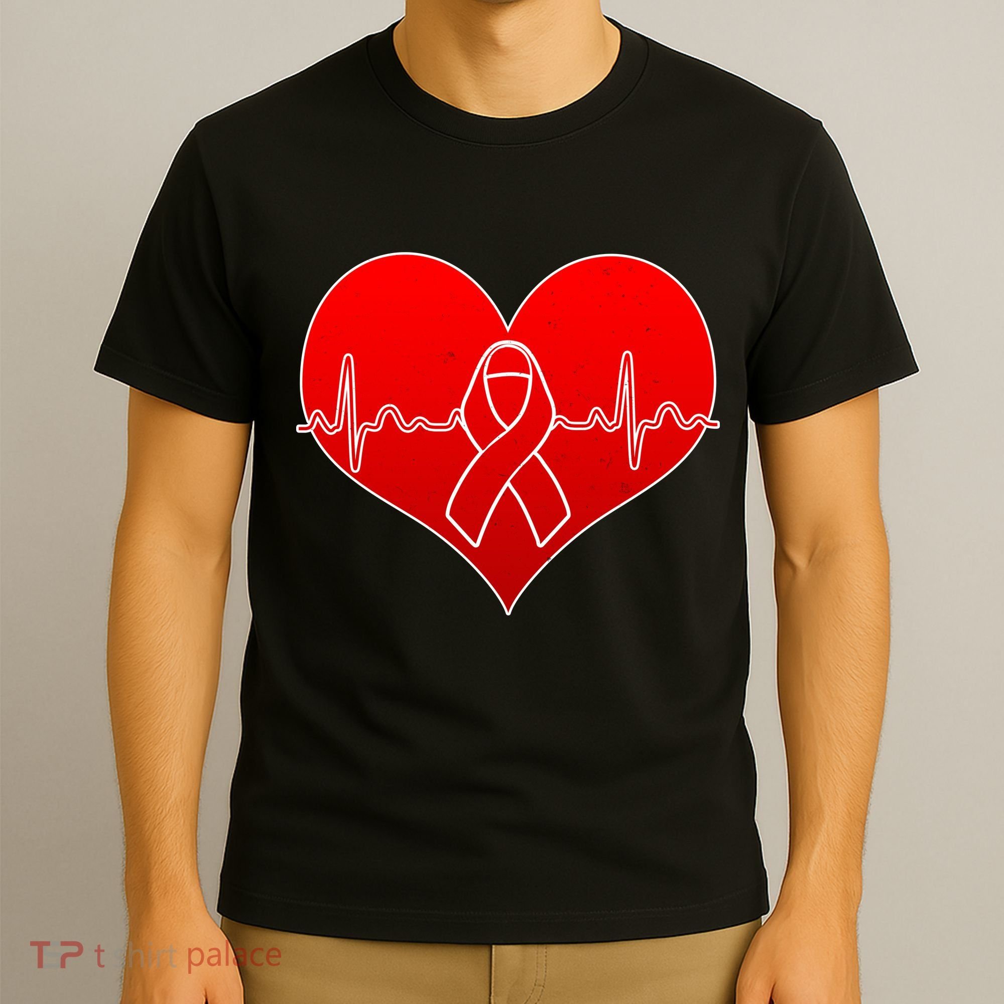 Go Red Heart Health Awareness Pulse T-Shirt
