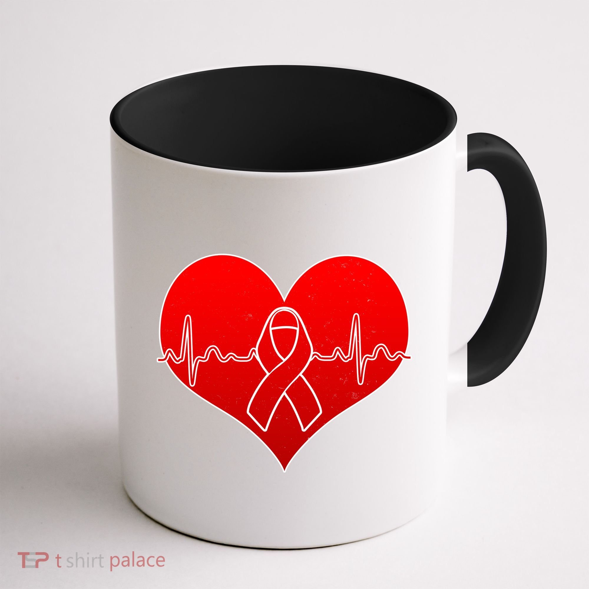 Go Red Heart Health Awareness Pulse Coffee Mug