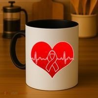 Go Red Heart Health Awareness Pulse Coffee Mug thumb 4