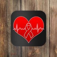 Go Red Heart Health Awareness Pulse Coaster thumb 0