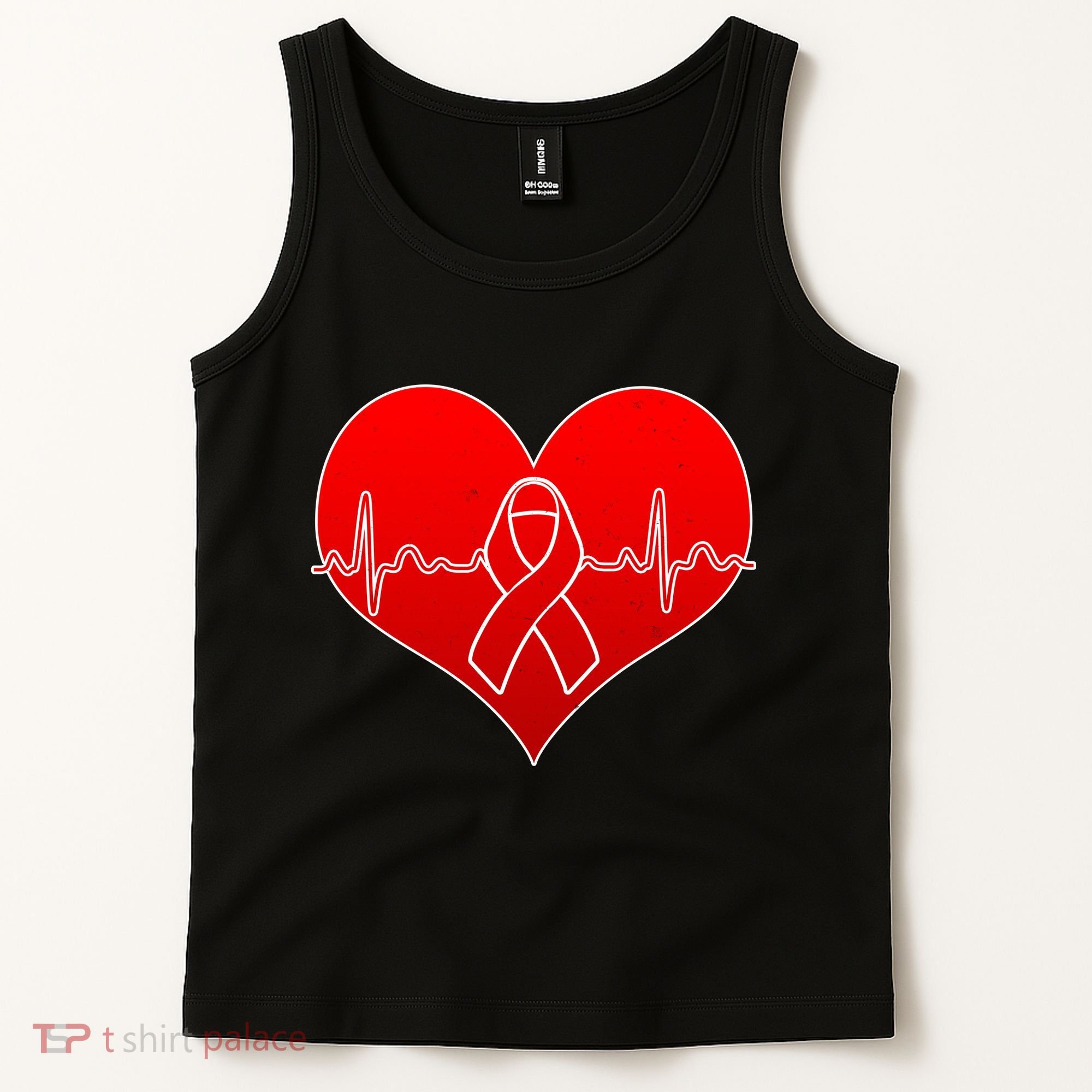 Go Red Heart Health Awareness Pulse Tank Top