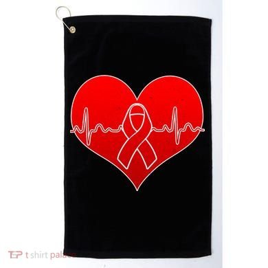 Go Red Heart Health Awareness Pulse Golf Towel