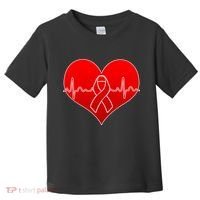 Go Red Heart Health Awareness Pulse Toddler T-Shirt thumb 0