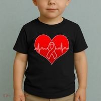 Go Red Heart Health Awareness Pulse Toddler T-Shirt thumb 2