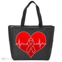 Go Red Heart Health Awareness Pulse Tote Bag thumb 0