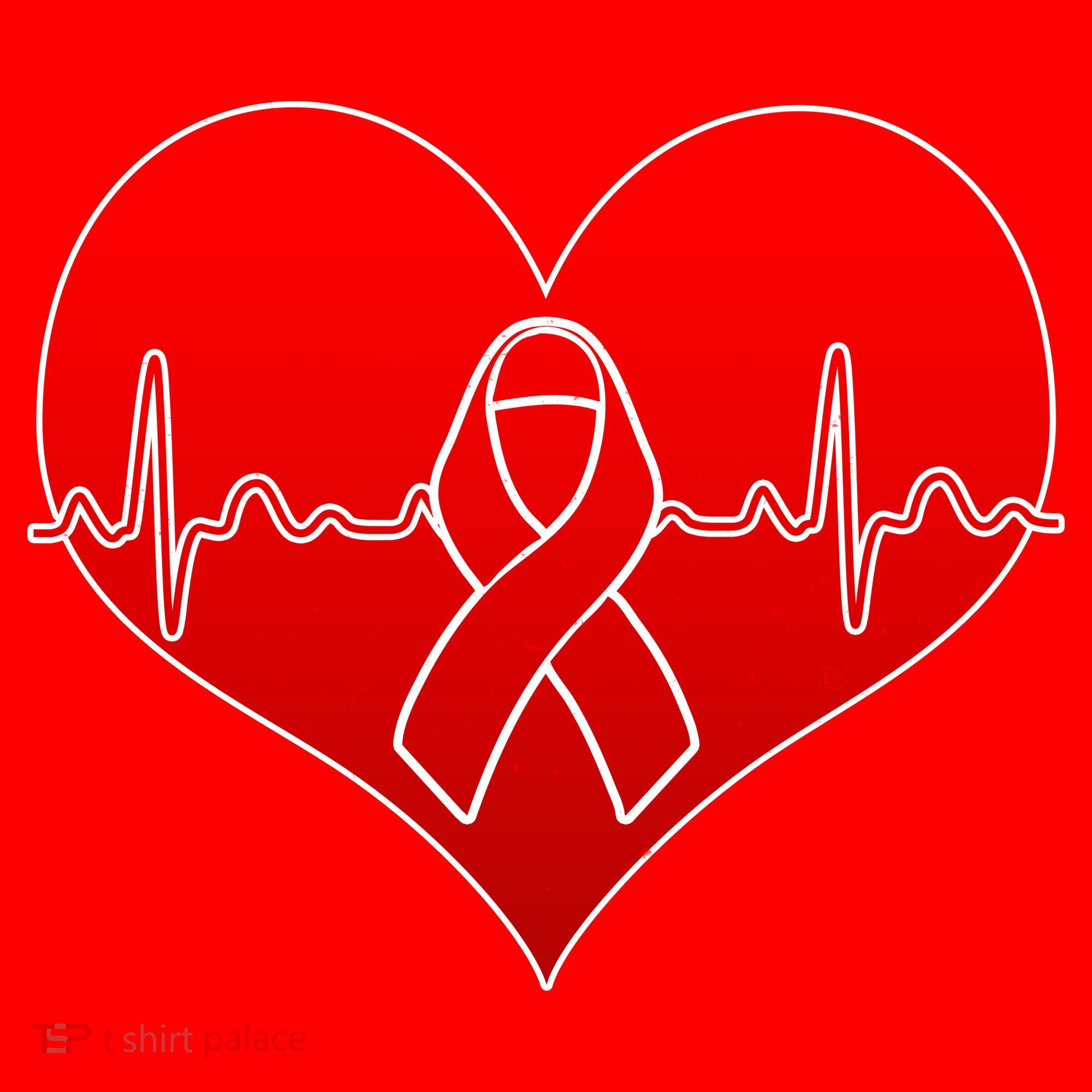 Go Red Heart Health Awareness Pulse Santa Hat