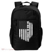 Go Red In February Heart Disease Awareness Flag Backpack thumb 0