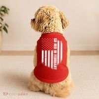 Go Red In February Heart Disease Awareness Flag Doggie Tank thumb 2