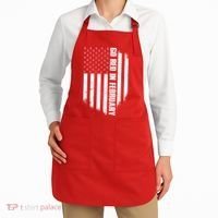 Go Red In February Heart Disease Awareness Flag Apron thumb 2