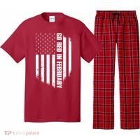 Go Red In February Heart Disease Awareness Flag Pajama Set thumb 0