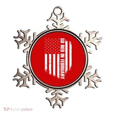Go Red In February Heart Disease Awareness Flag Ornament