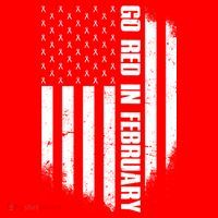 Go Red In February Heart Disease Awareness Flag Women's Tank Top thumb 5
