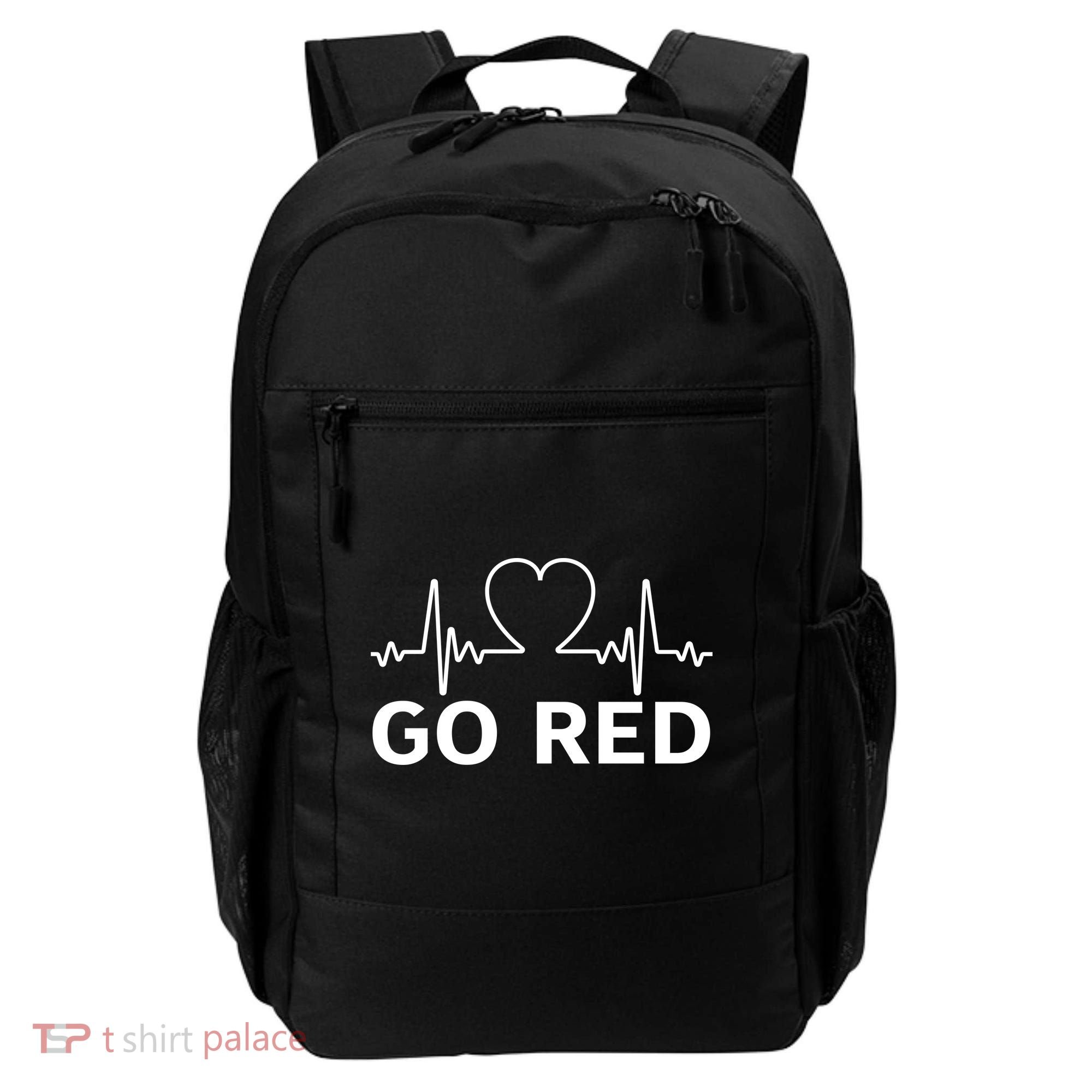 Go Red Pulse Heart Disease Awareness Backpack