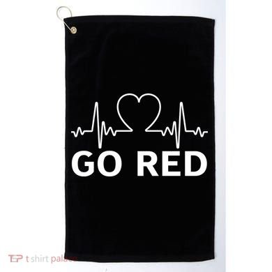 Go Red Pulse Heart Disease Awareness Golf Towel