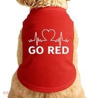 Go Red Pulse Heart Disease Awareness Doggie Tank thumb 0