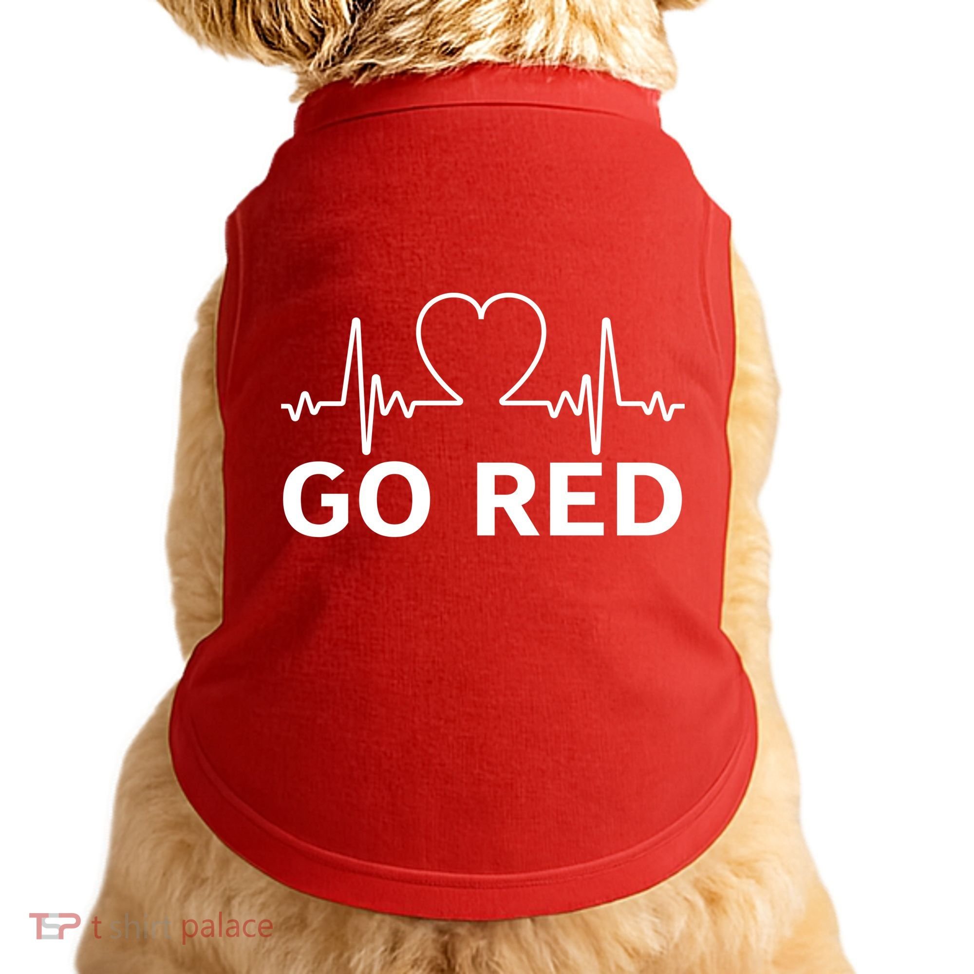 Go Red Pulse Heart Disease Awareness Doggie Tank