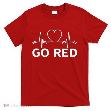 Go Red Pulse Heart Disease Awareness T-Shirt
