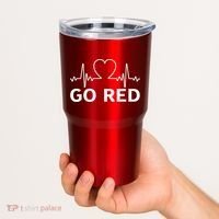 Go Red Pulse Heart Disease Awareness Tumbler thumb 2