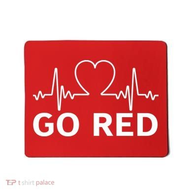 Go Red Pulse Heart Disease Awareness Mousepad