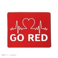 Go Red Pulse Heart Disease Awareness Mousepad thumb 0