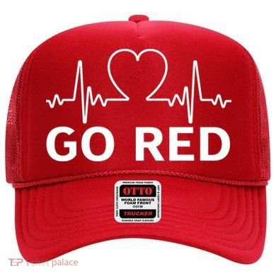 Go Red Pulse Heart Disease Awareness Hat
