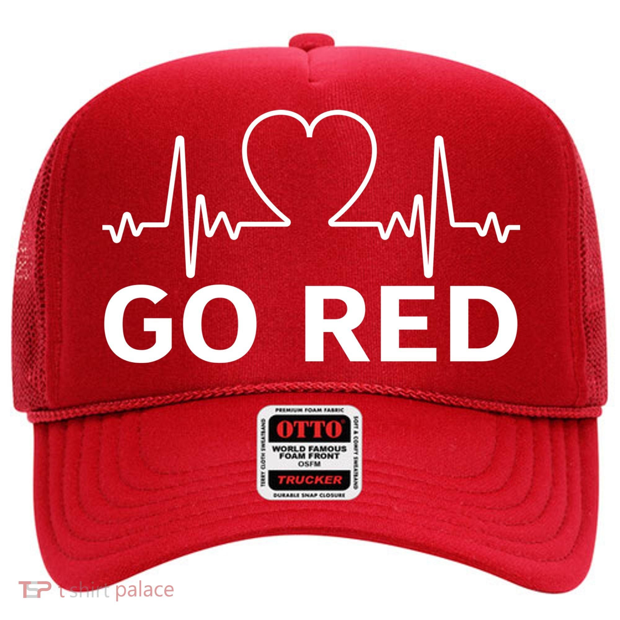Go Red Pulse Heart Disease Awareness Hat