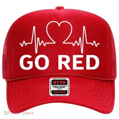Go Red Pulse Heart Disease Awareness Hat