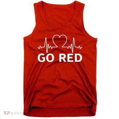 Go Red Pulse Heart Disease Awareness Tank Top