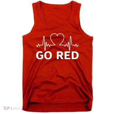 Go Red Pulse Heart Disease Awareness Tank Top