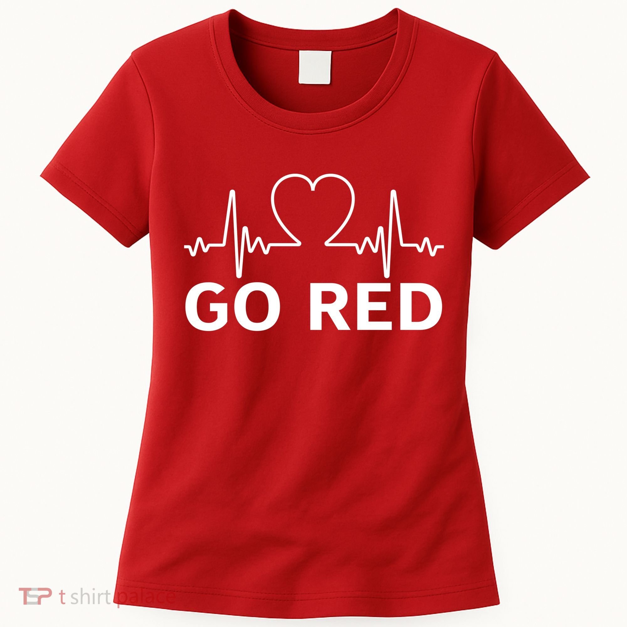 Go Red Pulse Heart Disease Awareness Women's T-Shirt