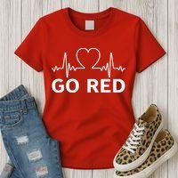 Go Red Pulse Heart Disease Awareness Women's T-Shirt thumb 3