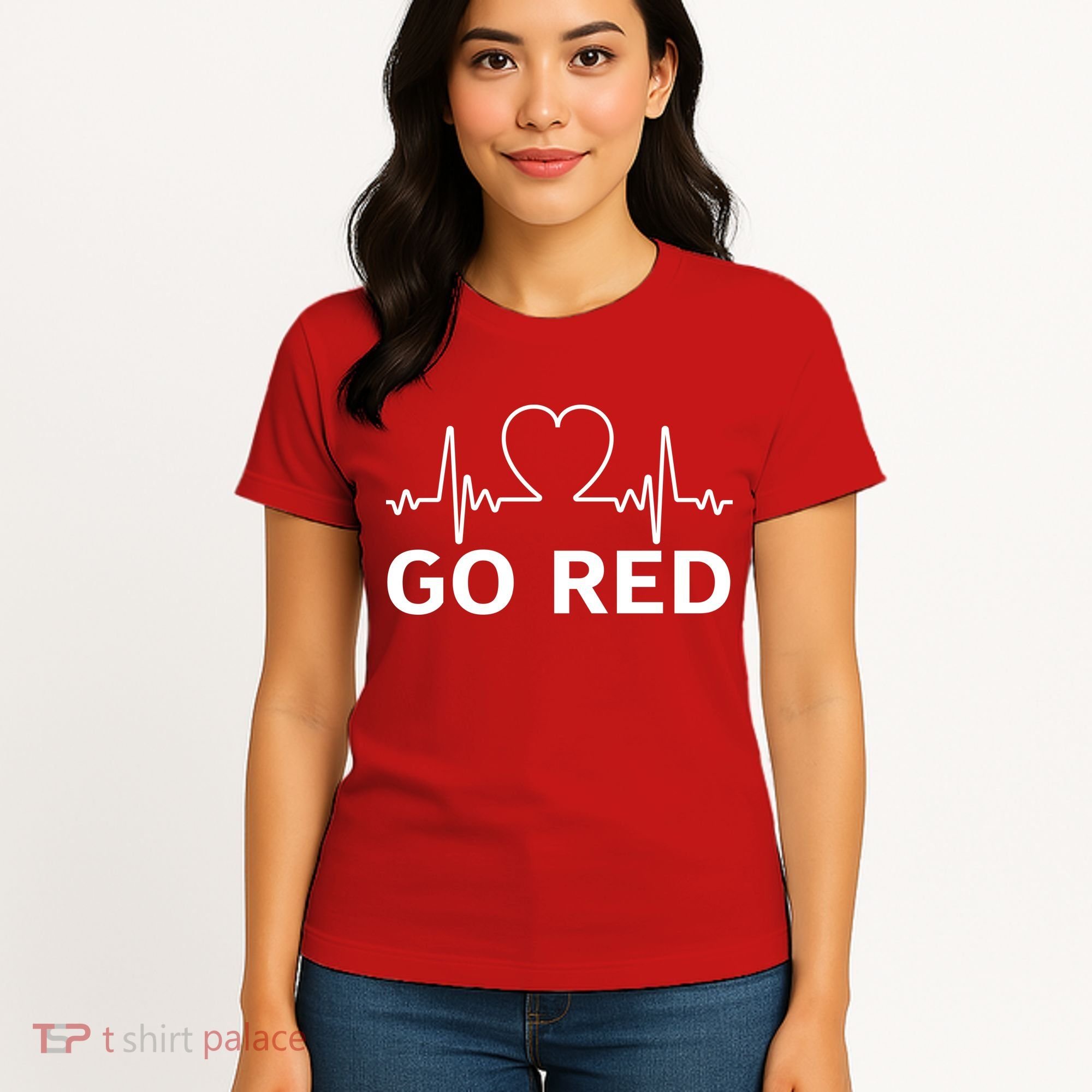 Go Red Pulse Heart Disease Awareness Women's T-Shirt