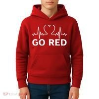 Go Red Pulse Heart Disease Awareness Kids Hoodie thumb 4