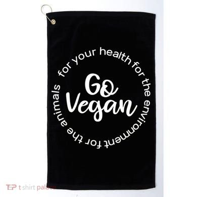 Go Vegan For Life Golf Towel