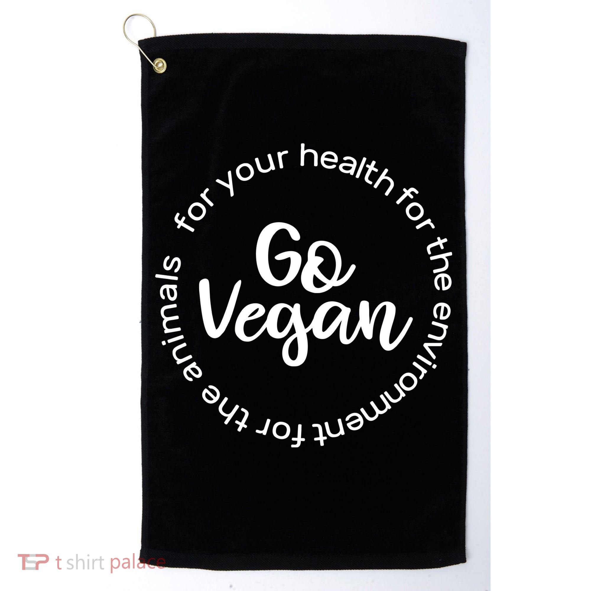 Go Vegan For Life Golf Towel