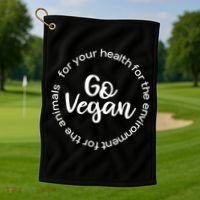 Go Vegan For Life Golf Towel thumb 1