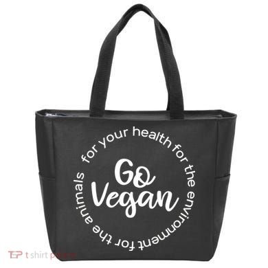 Go Vegan For Life Tote Bag