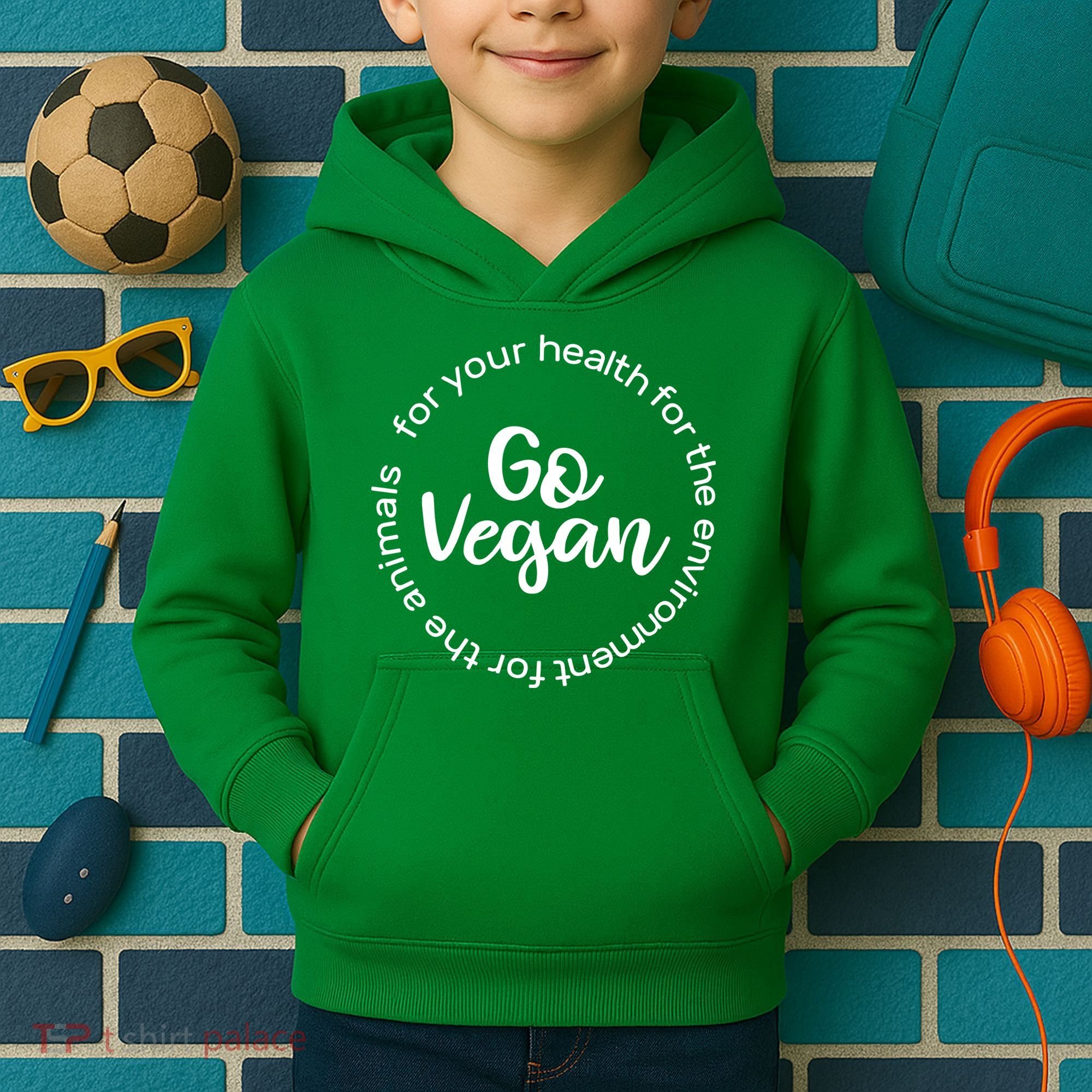 Go Vegan For Life Kids Hoodie