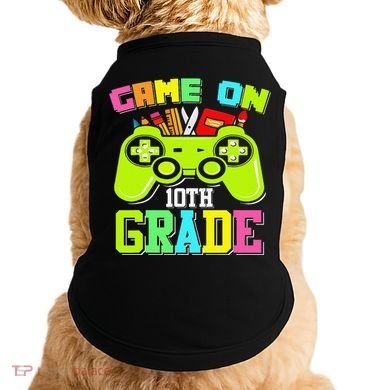 Game On 10th Grade Gamer Back to School Students Doggie Tank