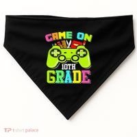 Game On 10th Grade Gamer Back to School Students USA-Made Doggie Bandana thumb 0